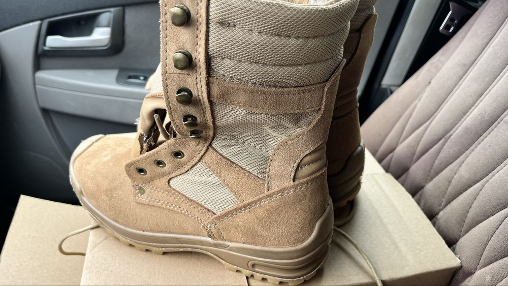 Берцы летние желтые песочные белые