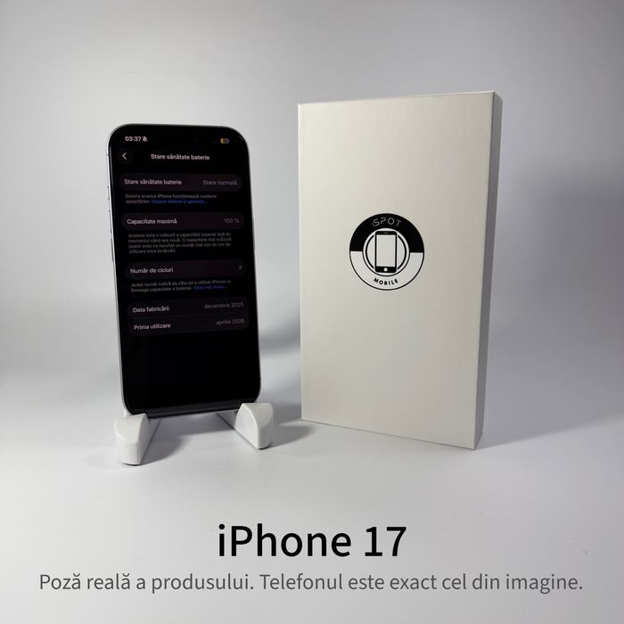  ispotmobile.ro  iPhone 17 256GB NOU  ! Garantie 2 ani + cadou