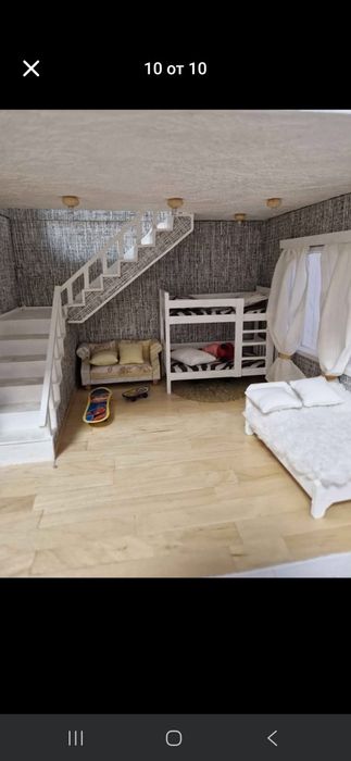Огромна Куклена къща за игра с лампи