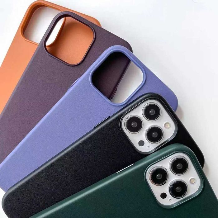 Apple Leather Кожен калъф за iPhone 15 / 15 PRO, PLUS и PRO MAX