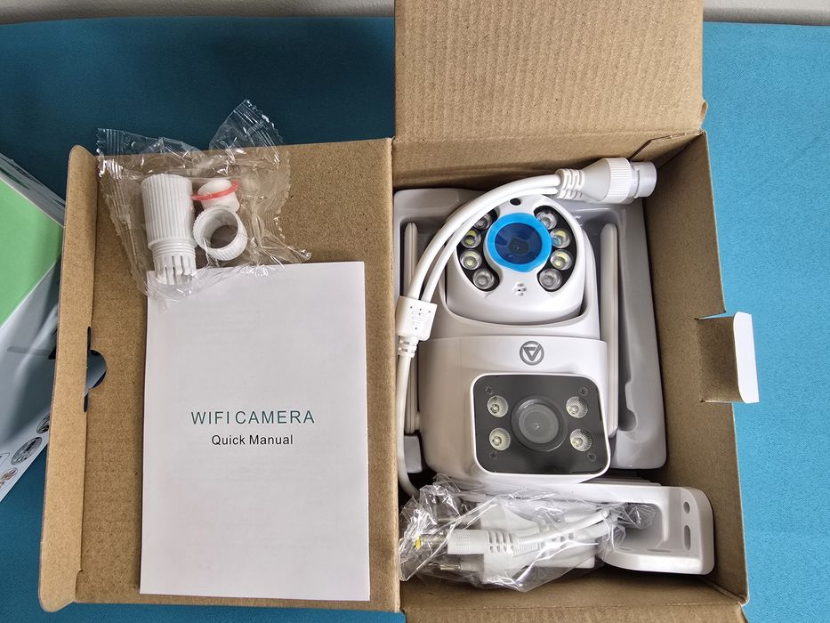 Camera De Supraveghere Video CCTV Dubla WIFI Double 5MP - iCSee