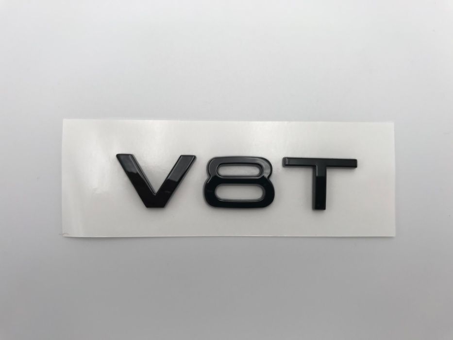 Emblema AUDI V8T aripa negru