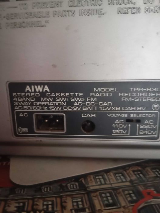 Aiwa tpr 930 stereo casete radio recorder