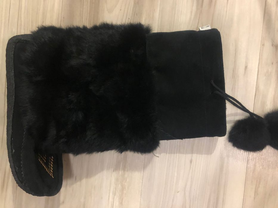 Черни ботуши с косъм