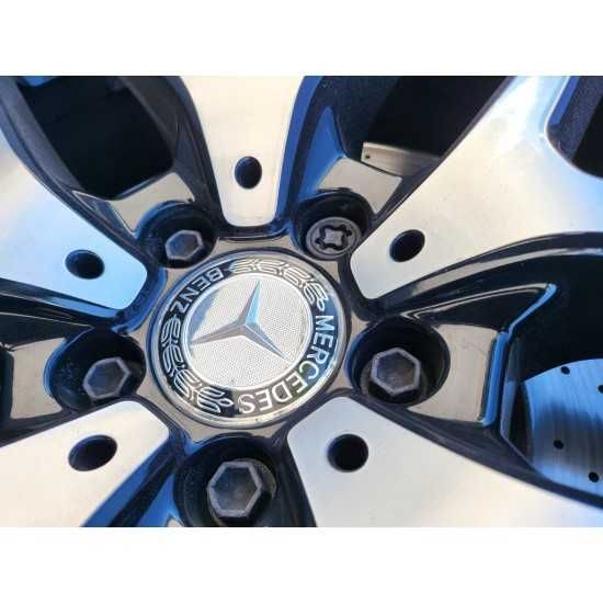 Капачки за джанти Мерцедес 75 мм. Сини с Венец - Немско Качество!