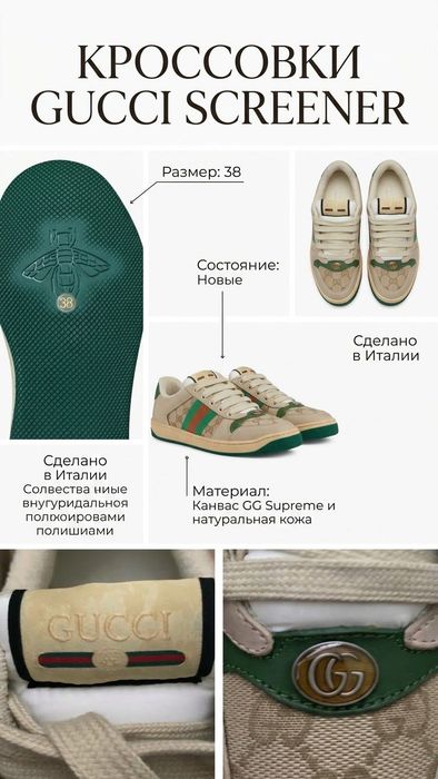 Кроссовки Gucci Screener
