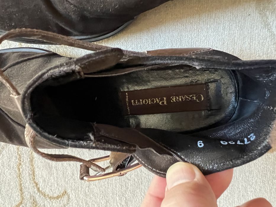 Боти Cesare Paciotti кафяви велурени