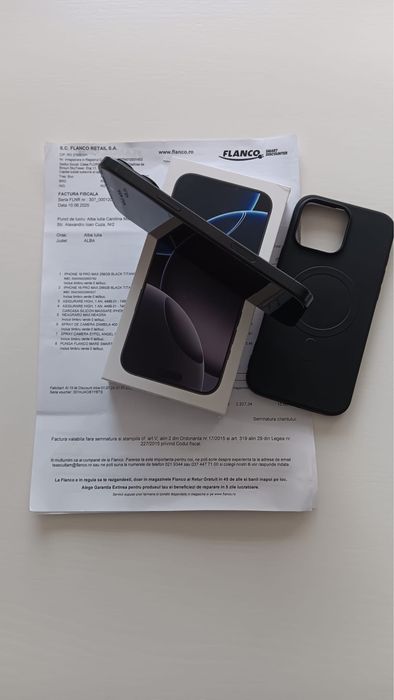 Iphone 16 Pro Max 256GB, Factură și Garanție 24 Luni+ Asigurare!