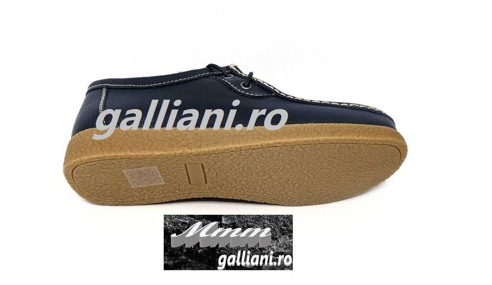 Pantofi casual bleumarin cu siret-dama