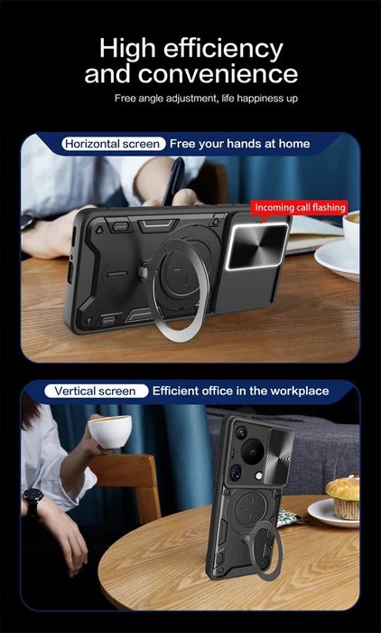 Huawei Pura 80 70 Pro / Ultra /GIANT RING Удароустойчив кейс с пръстен