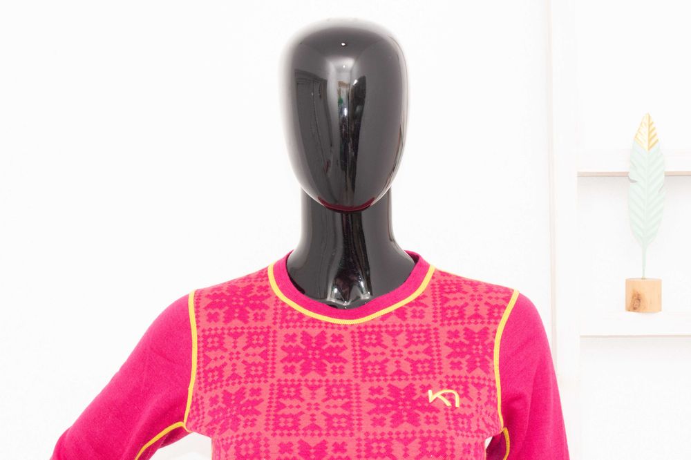 Kari Traa дамска мерино блуза розова термо бельо от мериносна вълна M