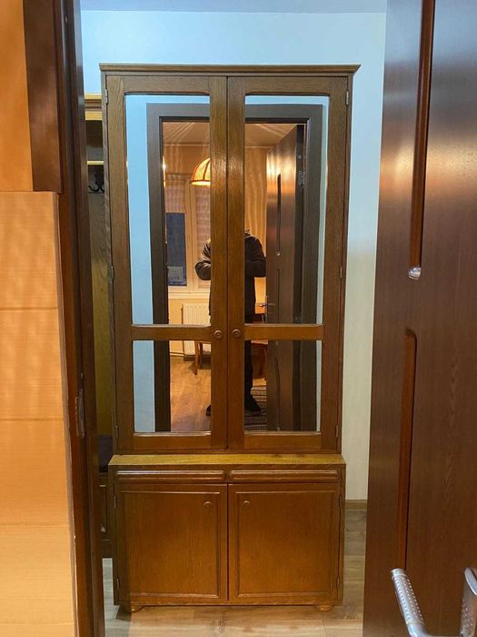 Biblioteca +dulap pantofi din lemn