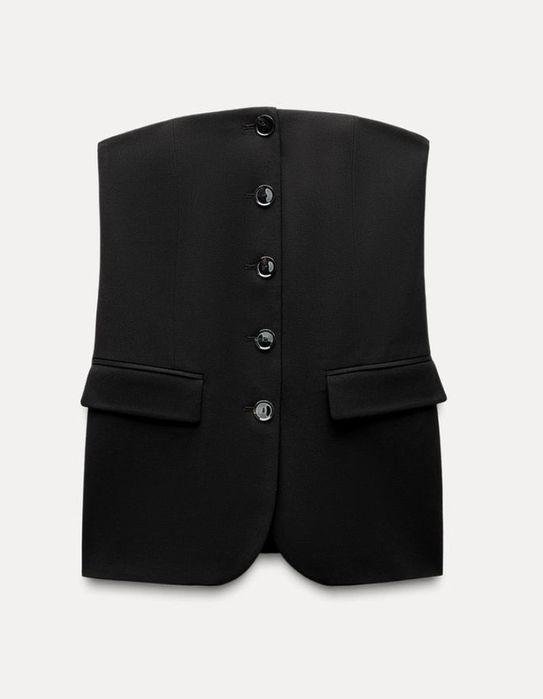 ZARA чисто нови, с етикет елегантно бюстие, дънкови ризи и елеци