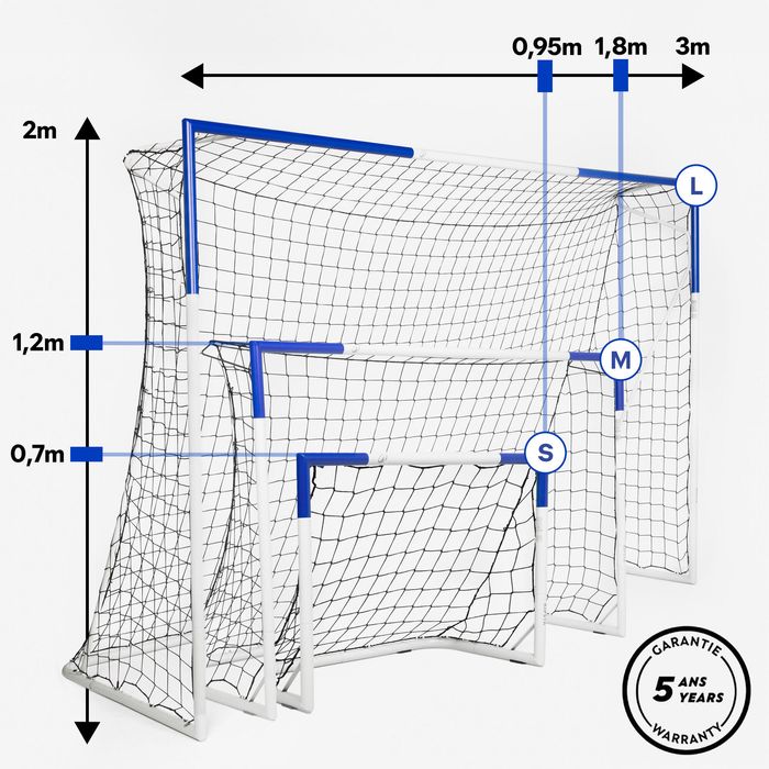 Poartă de fotbal Clasică M (180 cm x 120 - produs resigilat Decathlon