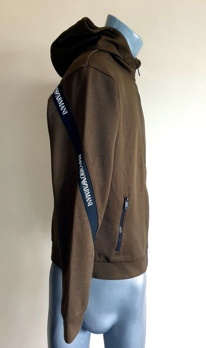 Emporio Armani Pique Full Zip Hoodie / XS - S ОРИГИНАЛ! Мъжко Горнище!