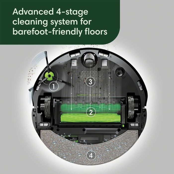 Робот прахосмукачка iRobot Roomba Combo 10 Max 4-степенната система