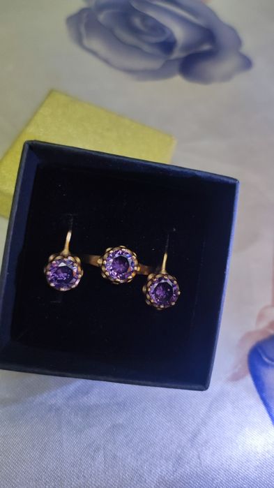 Серьги серебро с по золотой 925 пробы.