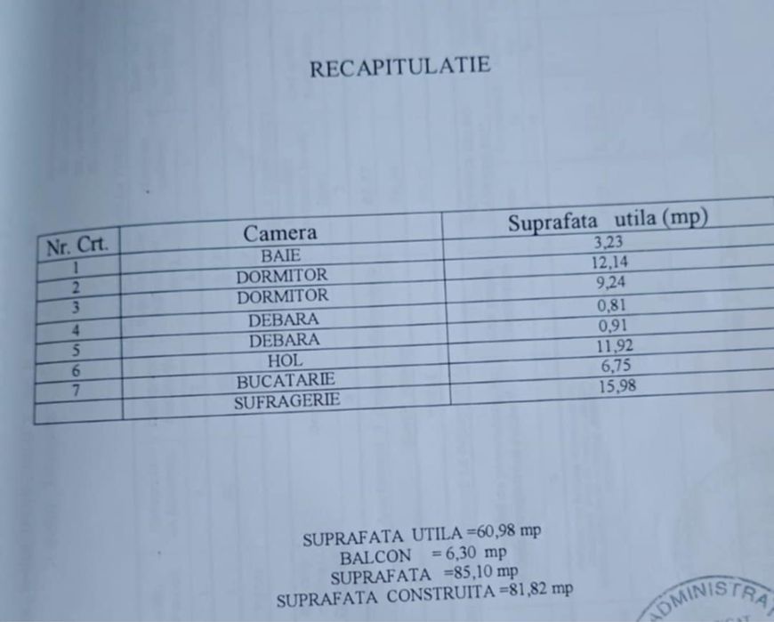 Apartament 3 camere Slobozia , Ialomita