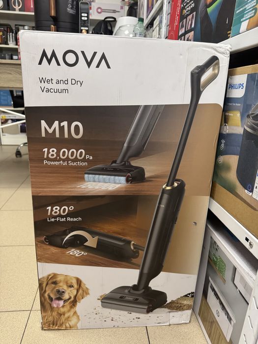 Вертикална прахосмукачка и моп MOVA M10, 800 мл, LED, 18000Pa