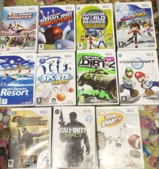 Nintendo Wii синьо + 2 контролера + 2 nunchuk + 21 игри + HDMI