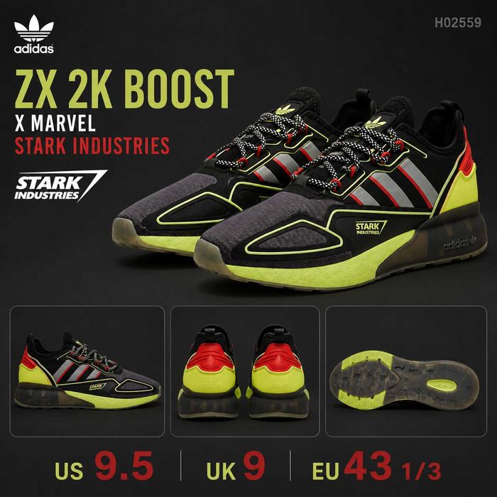 Adidas ZX 2K Boost x Marvel Stark Industries (H02559)