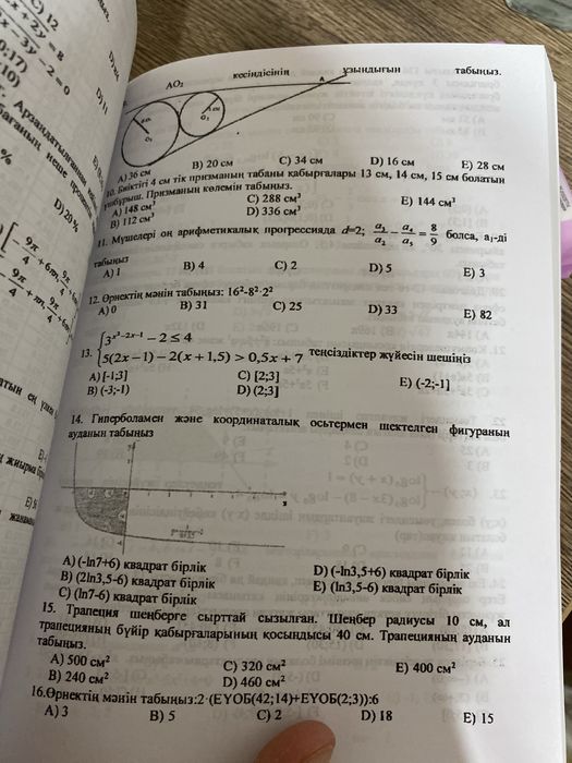 ҰБТ математика тесттер жинағы