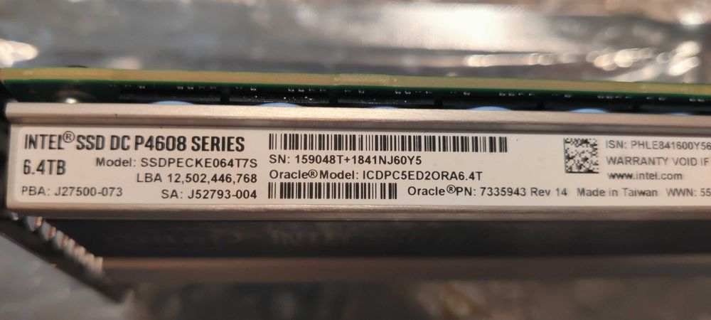 Intel P4608 6.4TB NVMe PCIe SSD Enterprise, Endurance: 35.14PB