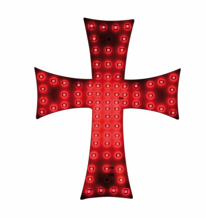 Светещ 81 LED диоден кръст за Kамион 24V - 3 цвята.