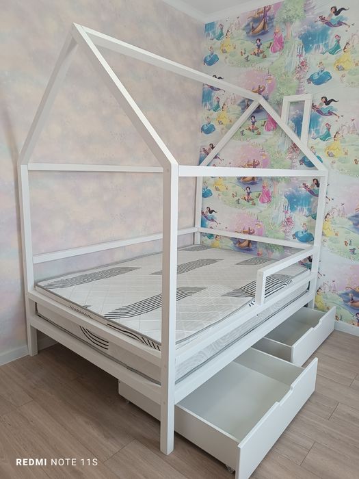 Детская мебель кроватки домик