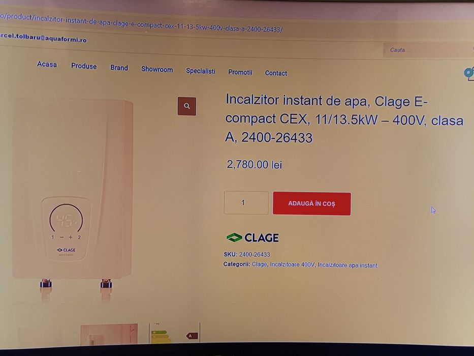 Instant Dus Apa calda clasa A ,Maden Germany