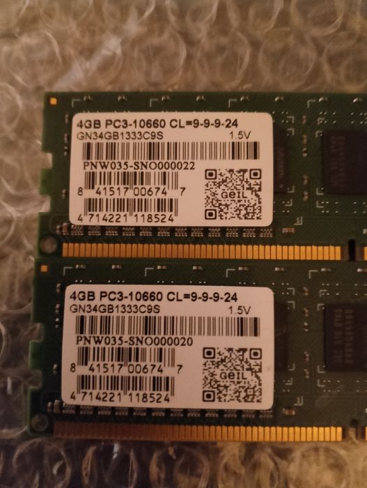 Продам  озу  DDR3 x2-8