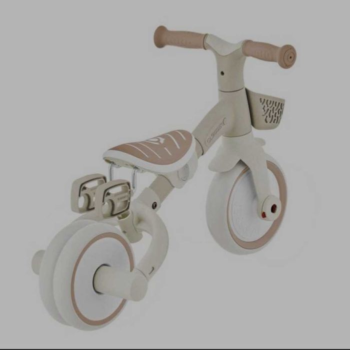 Триколка с родителски контрол 3в1 GLOBBER LEARNING TRIKE PLUS ECOLOGIC, бежова