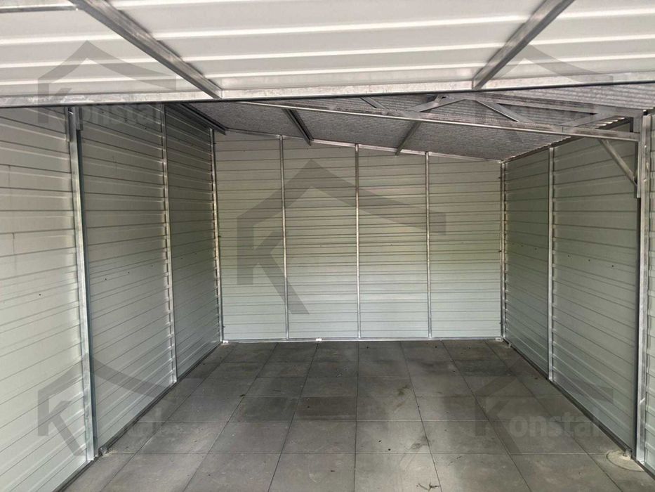 Garaj metalic 7x5 SUPERLINE-PLUS cu carport ajurat + BTX7016