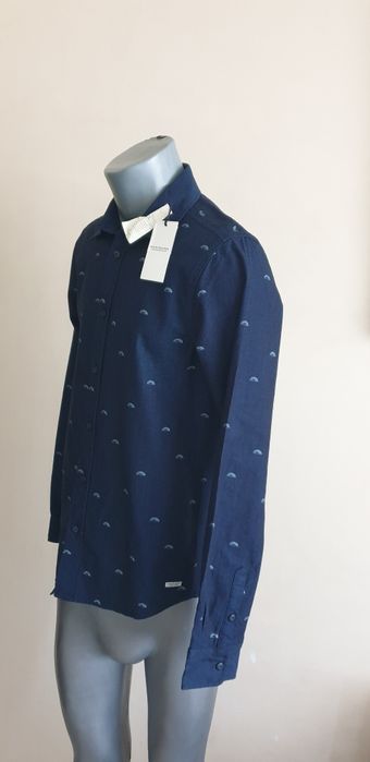 Scotch & Soda Pique Cotton Mens Size S НОВО! ОРИГИНАЛ! Мъжка Риза!