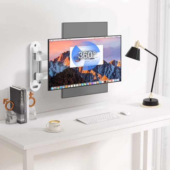 Suport monitor pe perete, pivotant, regrabil , 24-32", alb sau negru