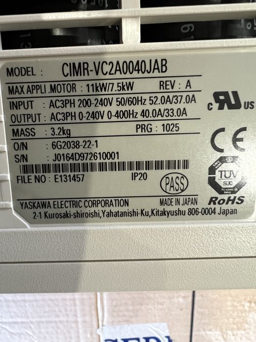 Нов инвертор 7.5 kW Yaskawa/честотен преобразувател/честотен регулатор