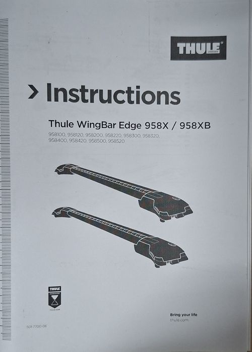 Thule Wingbar Edge 9583 напречни греди за автомобили с рейлинг