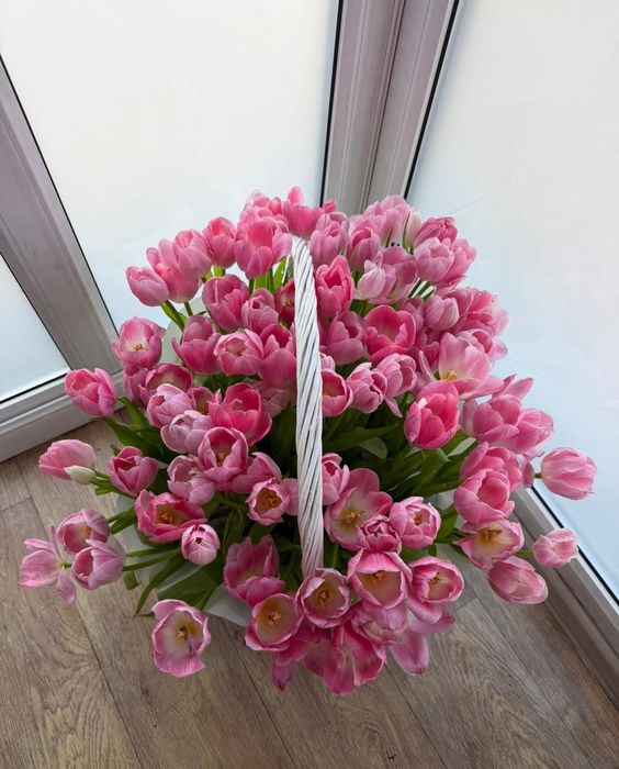 Розовые Тюльпаны Большая композиция