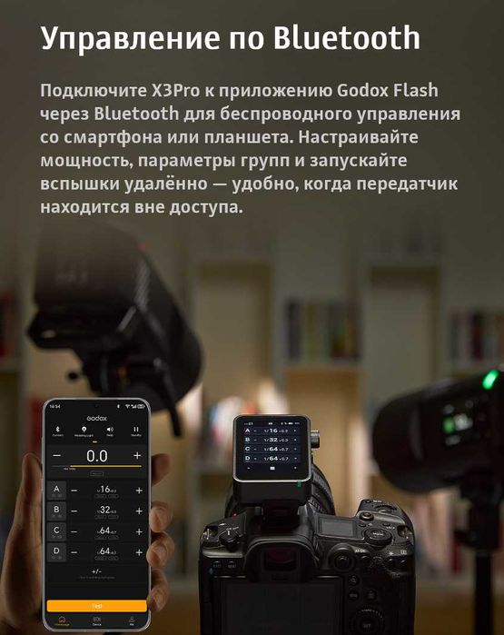 Радиосинхронизатор Godox X3 Pro (синхронизатор триггер)