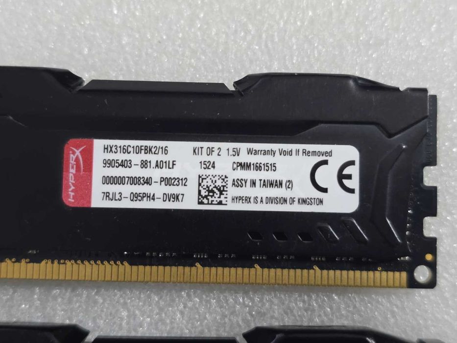 Kit Memorie RAM Kingston HyperX FURY Black 16GB (2x8GB) DDR3 1600MHz CL10 1.5V HX316C10FBK2/16