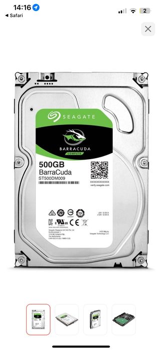 Жесткий диск HDD Seagate ST500DM009 500 ГБ
