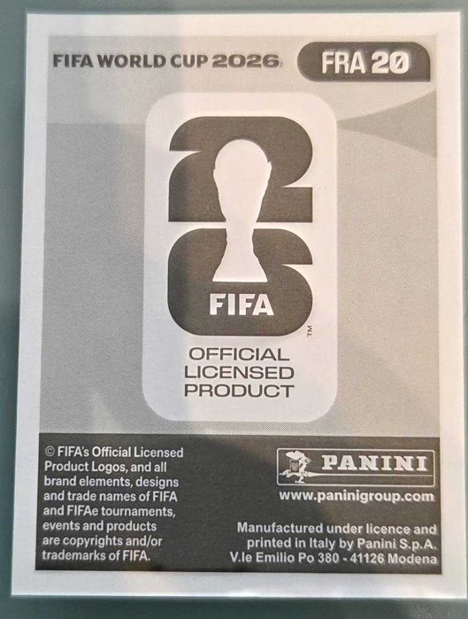 Kylian Mbappé + Official Trionda Soccer Ball Panini FIFA World Cup 2026 стикери – нови, mint