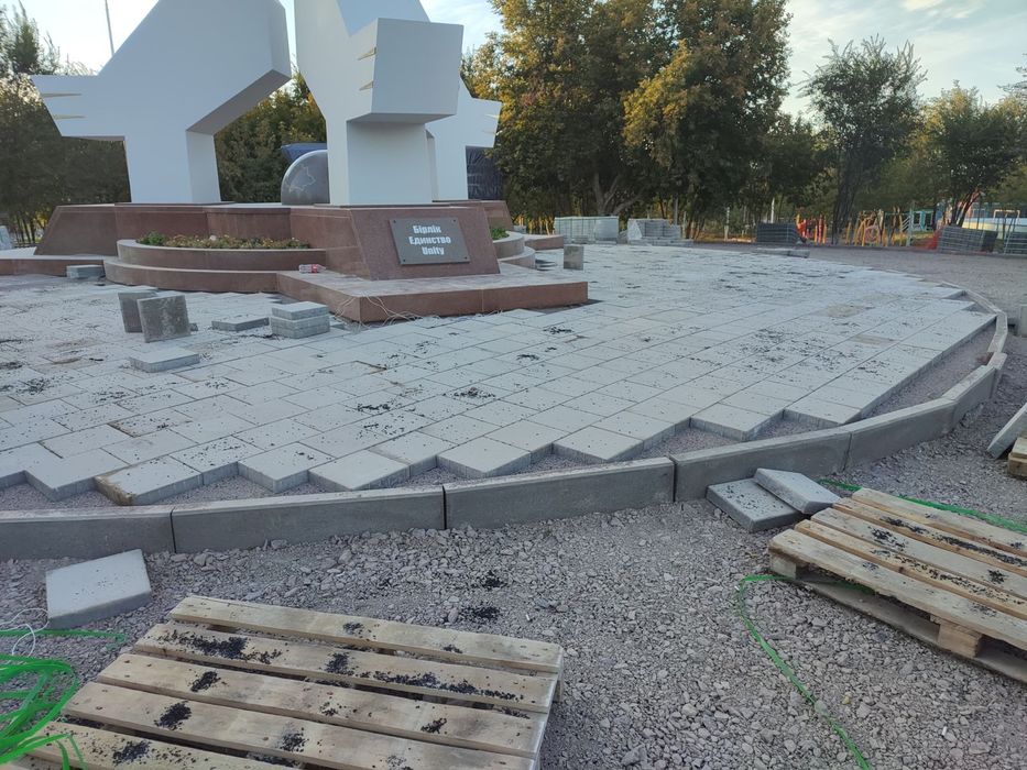 Укладка брусчатки по технологий