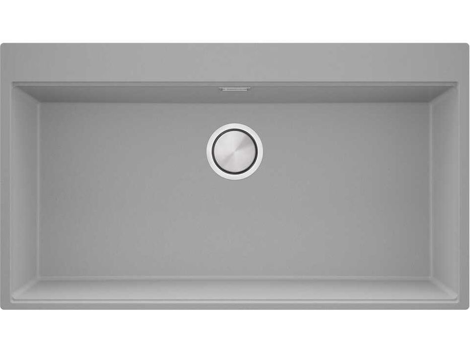 Сива кухненска гранитна мивка Осло 90 XXL Top 880 x 500 мм