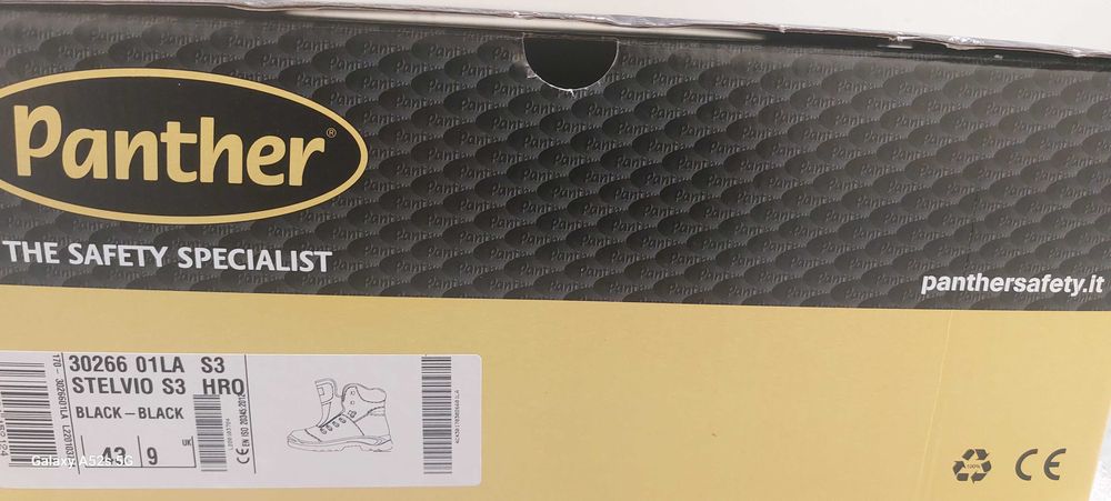 Продавам нови италиански черни естествена кожа работни обувки Panter