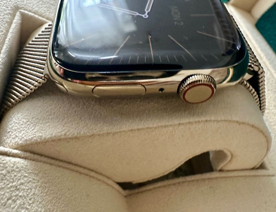 Apple Watch seria 7, 45mm, gold stainless steel