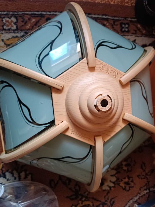 Люстра, дерево, матовое стекло, для кухни