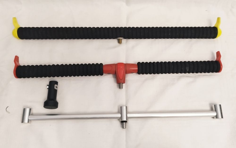 Lot 2 suporti spate, cu spuma EVA, pentru pescuit la feeder, Delphin, Formax Elegance, Buzzbar aluminiu