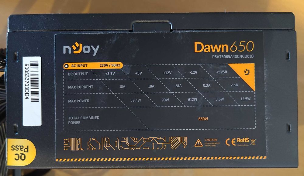 Sursa PC Njoy Dawn 650W