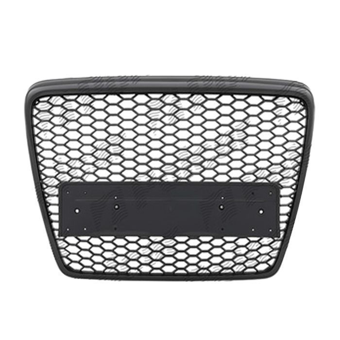 Grila masca fata Audi A6 (C6), 10.2008-03.2011 model RS6, Negru stralucitor; fara emblema, fagure